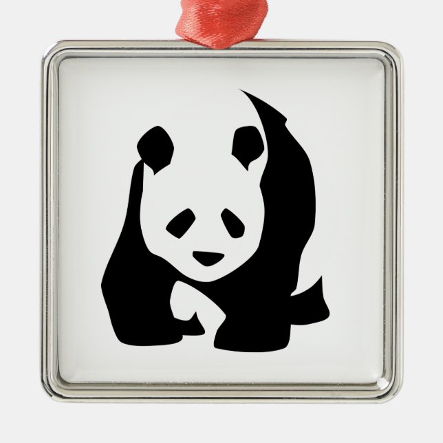 Panda Metal Tree Decoration (Front)