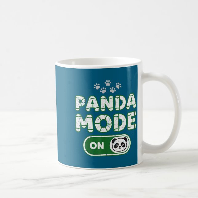 Panda Mode On Funny Animal Bear Lover Owner Costum Coffee Mug (Right)