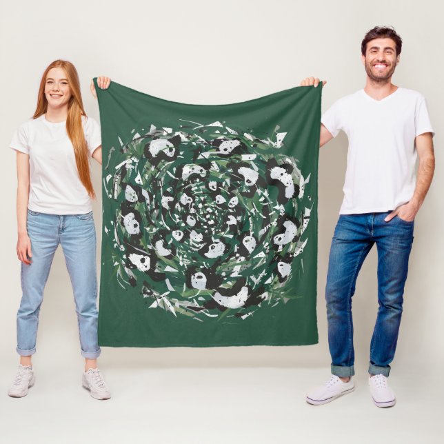 Panda-monium Fleece Blanket (In Situ)