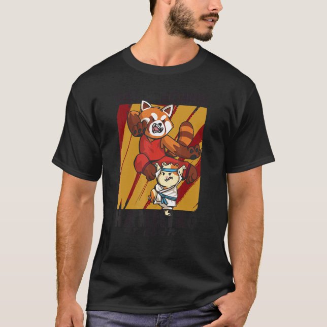 Panda Monium  Hamming It Down   Red Panda T-Shirt (Front)