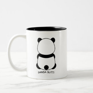 Panda-monium in a Cup! 🐼☕😂 Two-Tone Coffee Mug