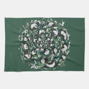 Panda-monium Tea Towel