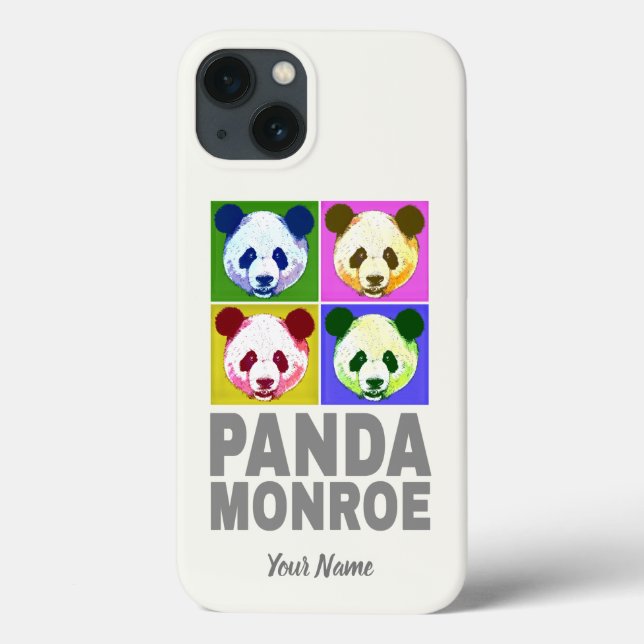 Panda Monroe Bear Pop Art Portrait Case-Mate iPhone Case (Back)