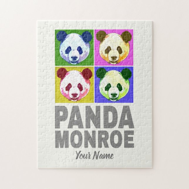 Panda Monroe Bear Pop Art Portrait Jigsaw Puzzle (Vertical)