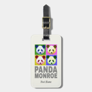 Panda Monroe Bear Pop Art Portrait Luggage Tag