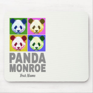 Panda Monroe Bear Pop Art Portrait Mouse Mat