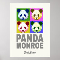 Panda Monroe Bear Pop Art Portrait