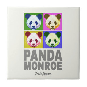 Panda Monroe Bear Pop Art Portrait Tile