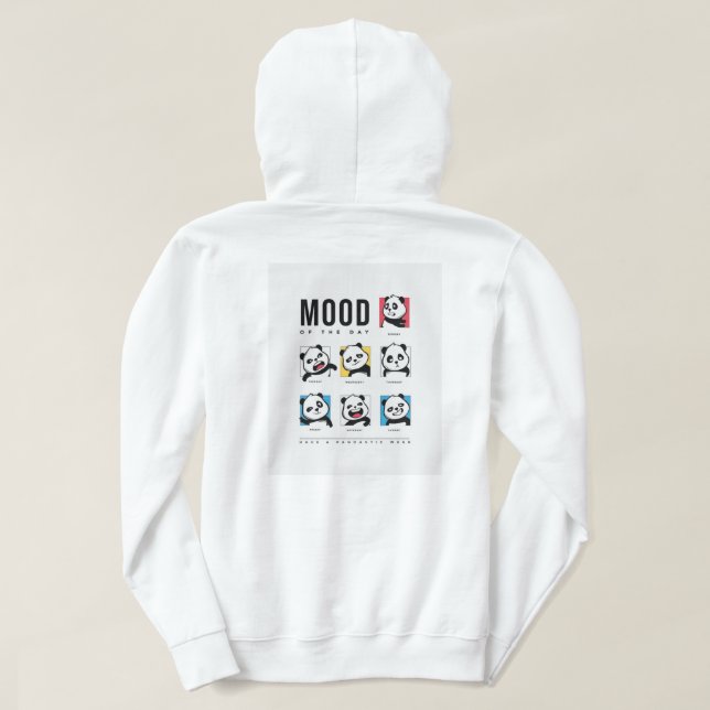 Panda Mood Faces Hoodie (Design Back)
