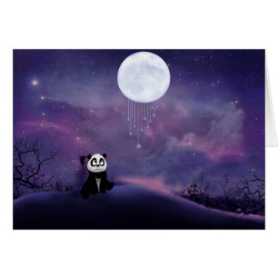 Panda Moon Blank Card