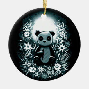 Panda Moon Ceramic Tree Decoration