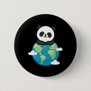 Panda Mother Earth Day Funny For Planet Environmen 6 Cm Round Badge