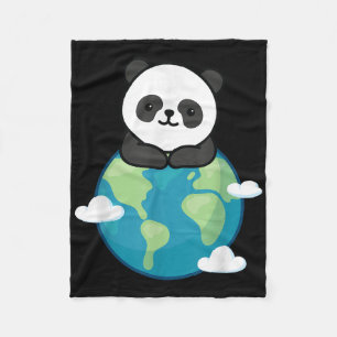 Panda Mother Earth Day Funny For Planet Environmen Fleece Blanket