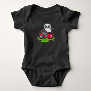 Panda Motorcycle Baby Bodysuit