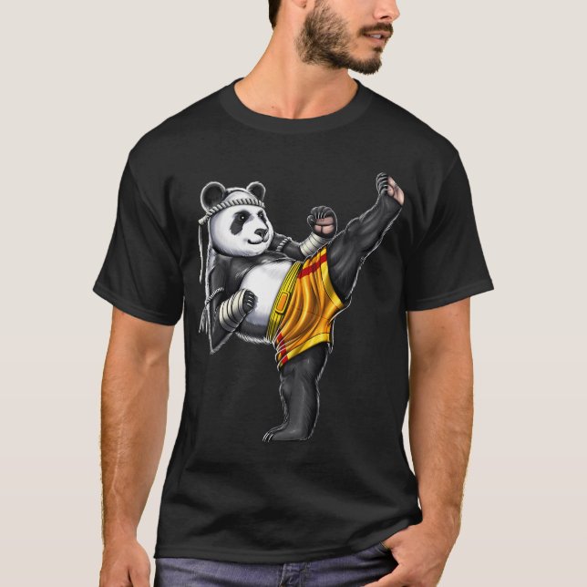 Panda Muay Thai Fighter T-Shirt (Front)