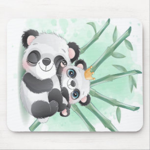 Panda Mum and Baby Gift For Kids Mouse Mat