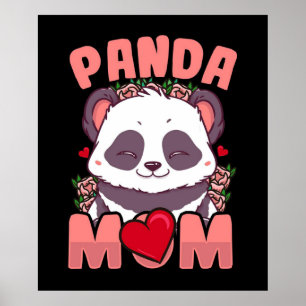 Panda Mum Gift For Owner Panda Mum Poster