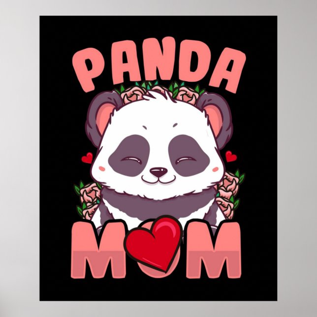 Panda Mum | Gift For Owner Panda Mum Poster (Front)