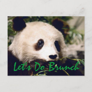 Panda Munching Greens INVITATION ~ EZ2 CUSTOMIZE!