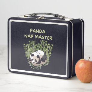 Panda Nap Master Metal Lunch Box