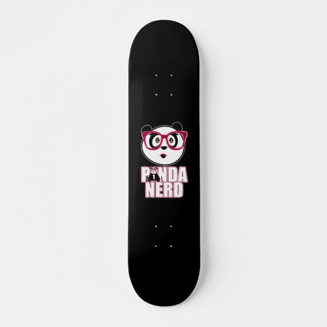 Panda Nerd Girl Skateboard (Front)