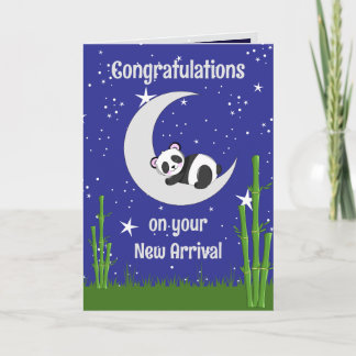 Panda New Baby Folded Greeting Card