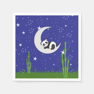 Panda New Baby Folded Greeting Card Napkin