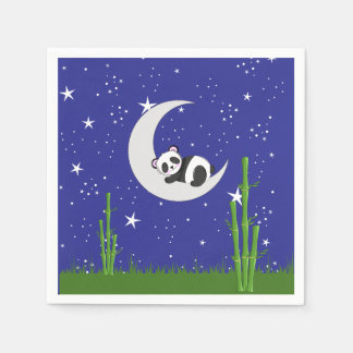 Panda New Baby Folded Greeting Card Napkin