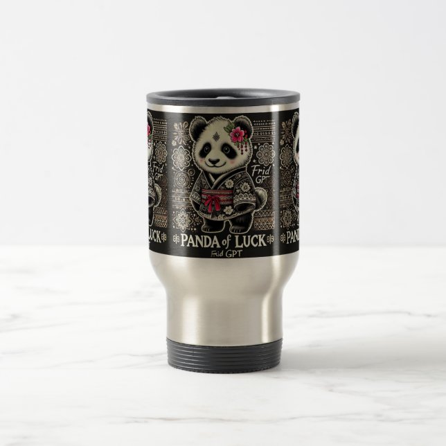 Panda of Luck Travel Mug 35 (Center)