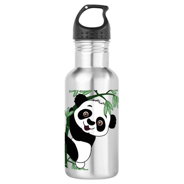 Panda on Bamboo 710 Ml Water Bottle (Front)