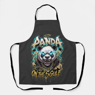 Panda on the Gulf - Edgy Urban Streetwear Graphic Apron