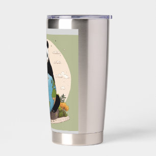Panda on Top of the World Insulated Tumbler