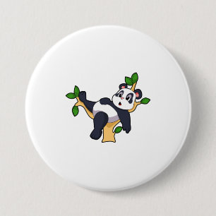 Panda on Tree 7.5 Cm Round Badge