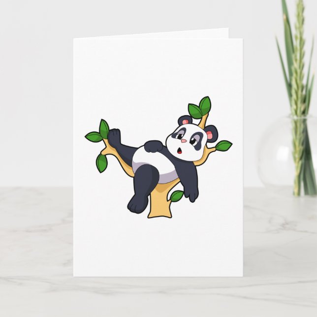 Panda on Tree Card (Front)