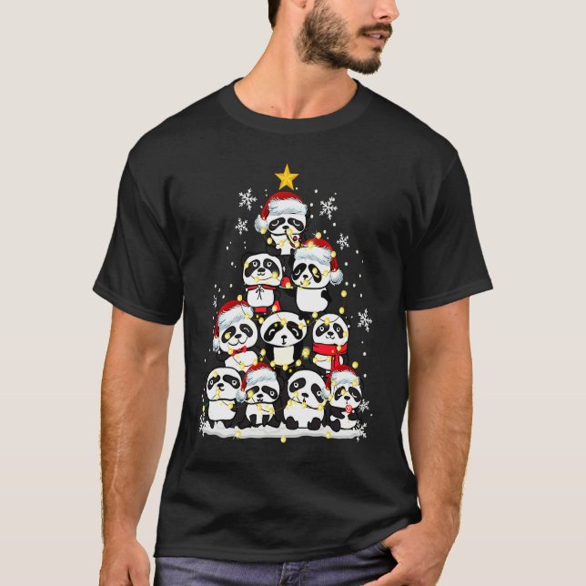 Panda Ornament Decoration Christmas Tree Xmas T-Shirt (Front)