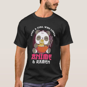 Panda Otaku Gift Anime Just A Girl Who Loves Anime T-Shirt