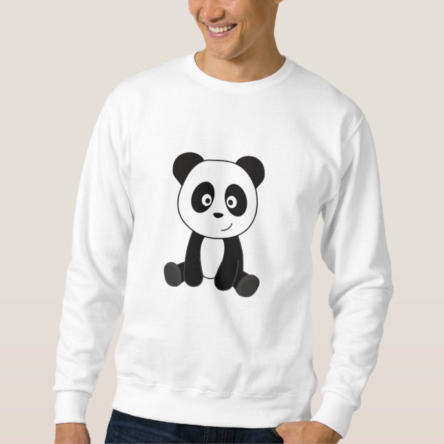 Panda Panda Bear Cute Animals Kids Teddy Sweatshirt (Front)