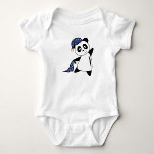 Panda Panda Bear Sleepyhead Bear Baby Bodysuit