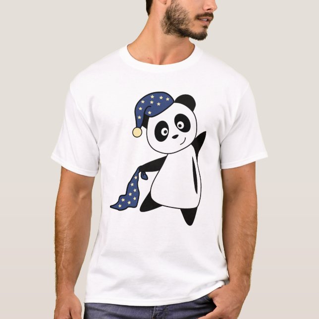 Panda Panda Bear Sleepyhead Bear T-Shirt (Front)