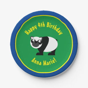 Panda Paper Plates Animal Birthday Party