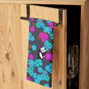 Panda Paradise Bloom Tea Towel