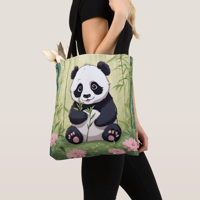 Panda Paradise Tote Bag (Close Up)