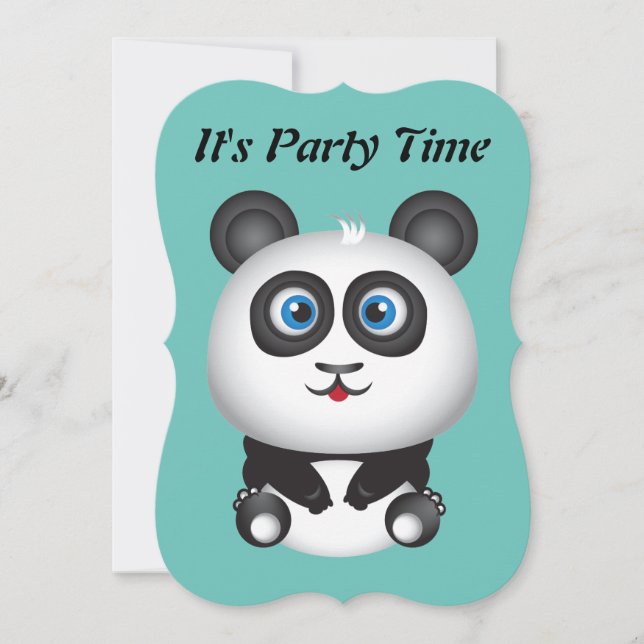 Panda Party Invitation (Front)