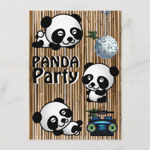 Panda Party Invitations