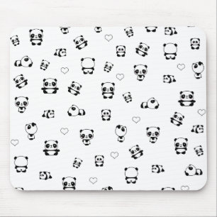 Panda pattern mouse mat