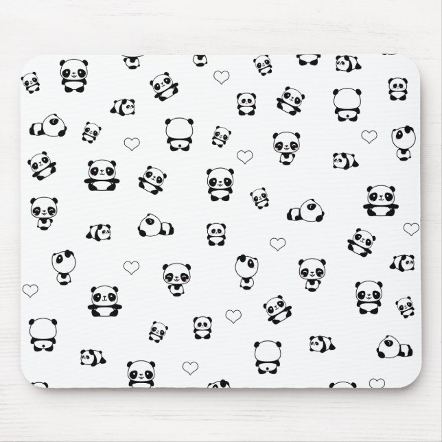 Panda pattern mouse mat (Front)
