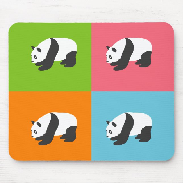 Panda Pattern Mouse Mat (Front)