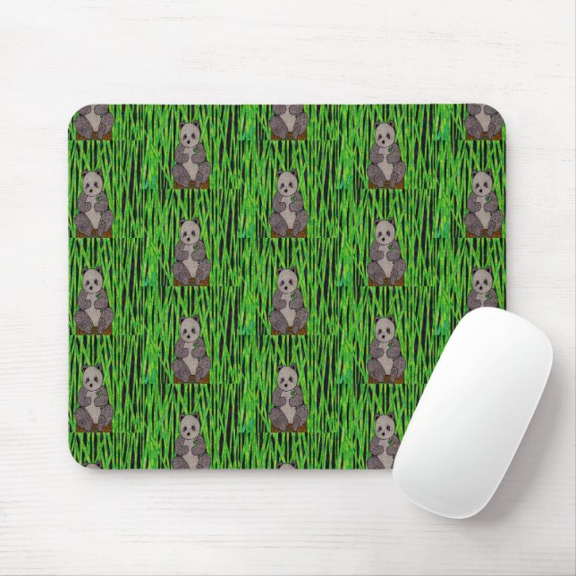 Panda (pattern) - Mouse Pad (With Mouse)