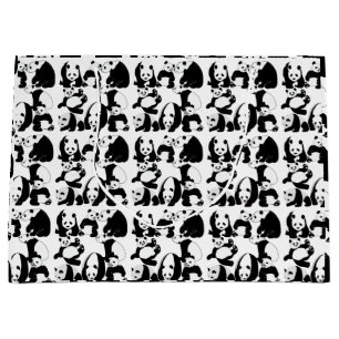 Panda pattern White BG Large Gift Bag