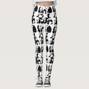 Panda pattern White BG Leggings